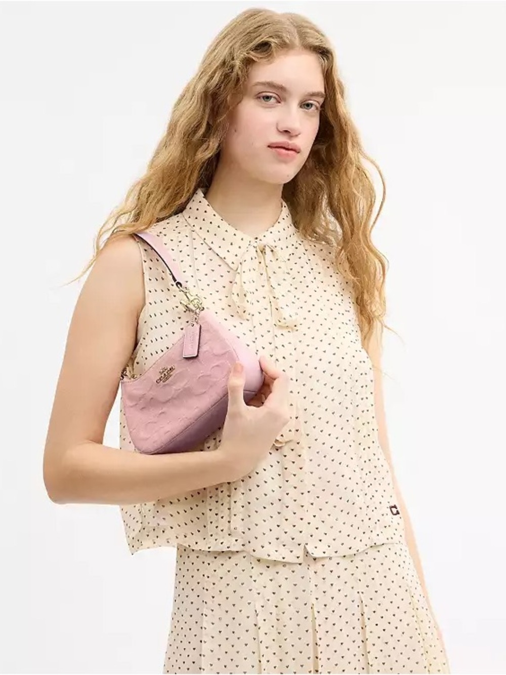 Coach Teri Mini Bag In Light Pink Signature Denim NWT - Picture 9 of 11